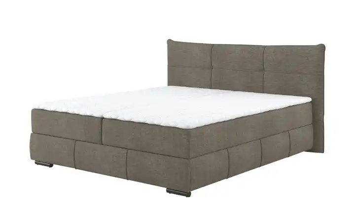 Boxbett mit Stauraum 180 cm Taupe H2 & H4
