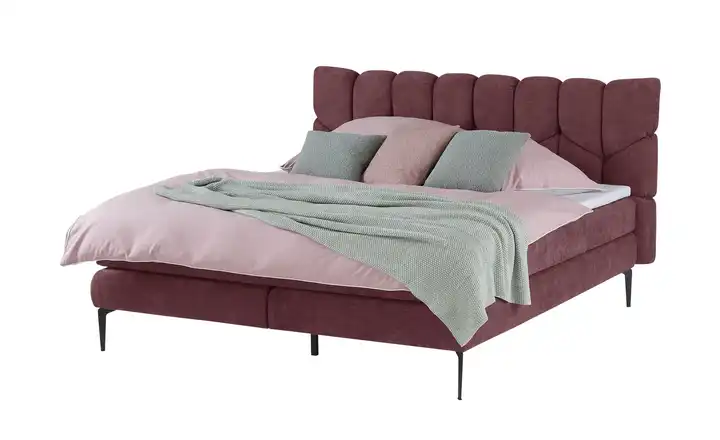 Twist Boxspringbett Bari 160 cm Bordeauxrot