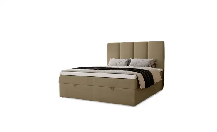 Boxbett mit Stauraum 208 cm 140x200 cm Braun