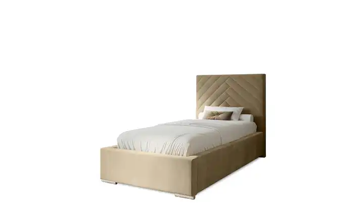Polsterbett mit Stauraum 90x200 cm Braun