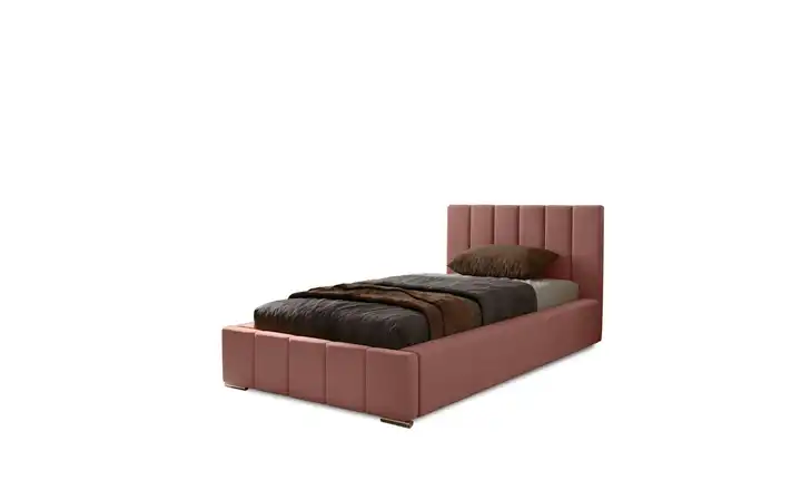 Polsterbett mit Stauraum 90x200 cm Rosa
