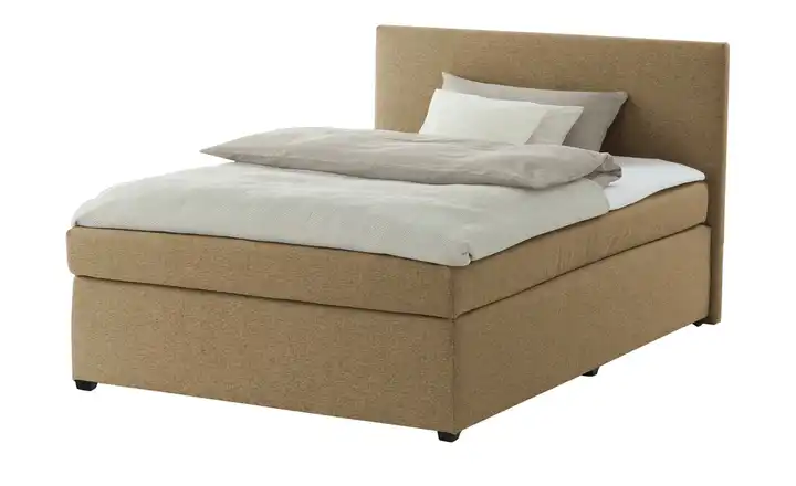Boxspringbett Senfgelb 140 cm H3