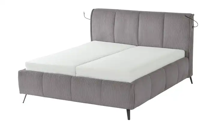 pop Polsterbett mit Bettkasten Pamela 180 cm Anthrazit H3 & H4 Deluxe