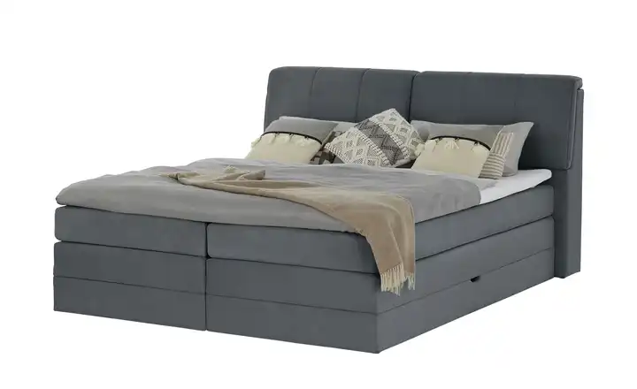 Twist Boxspringbett mit Bettkasten Anthrazit 160 cm