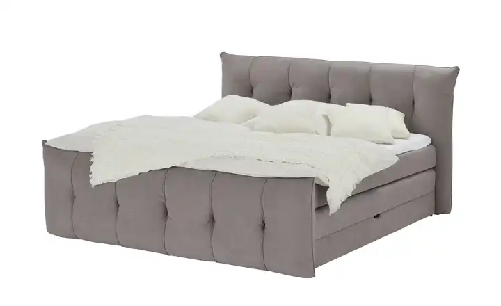 Twist Boxspringbett mit Bettkasten Sofia Dunkelgrau 160 cm