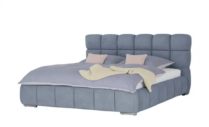 Polsterbett mit Matratze Blau 140 cm H1