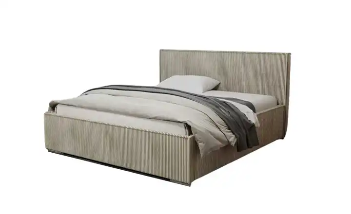 Polsterbett 160x200 cm Beige