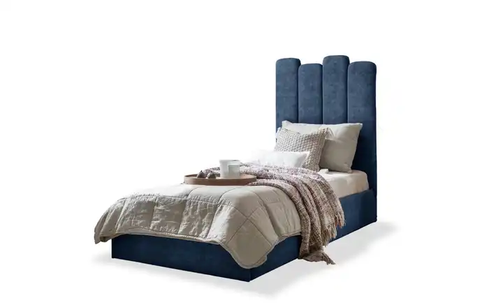 Miuform Polsterbett mit Bettkasten Dreamy Aurora Dunkelblau 90x200 cm