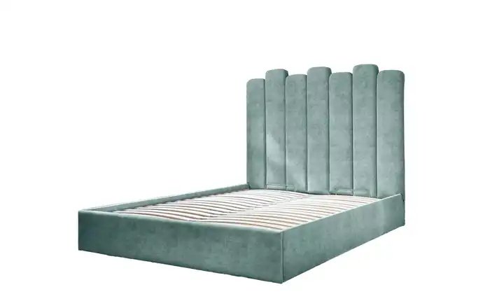 Miuform Polsterbett mit Bettkasten Dreamy Aurora Pastellblau 140x200 cm