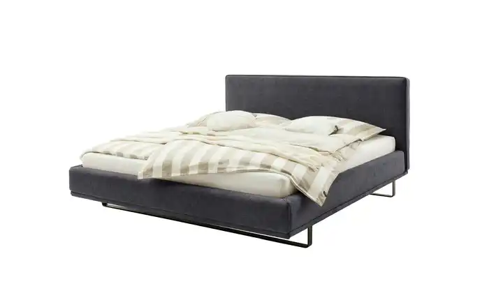 SCHÖNER WOHNEN Kollektion Polsterbett in 180x200 cm Como Anthrazit