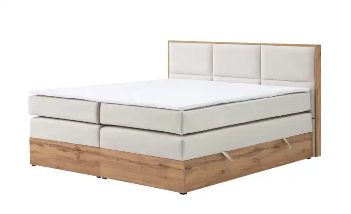 Boxspringbett mit Bettkasten Sand 160x200 cm