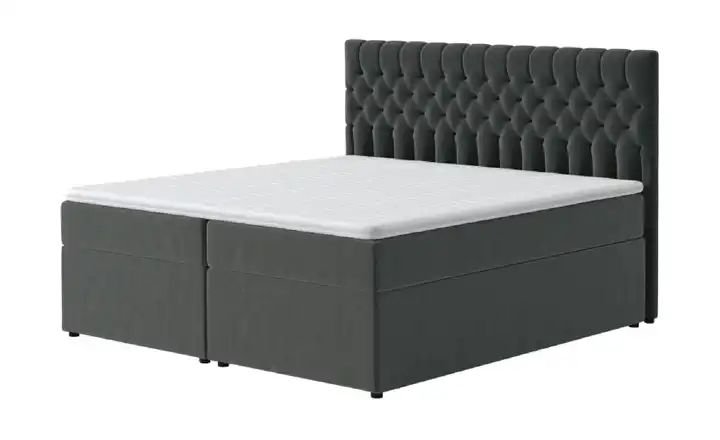 Boxbett mit Bettkasten 140x200 cm Anthrazit