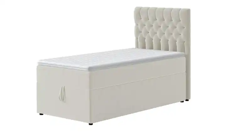 Boxbett mit Bettkasten 90x200 cm Creme