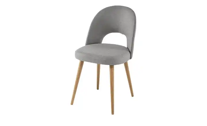 Woodford Esszimmerstuhl Tara Flachgewebe Grau