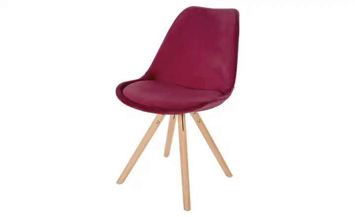Esszimmerstuhl Bordeauxrot, Beige