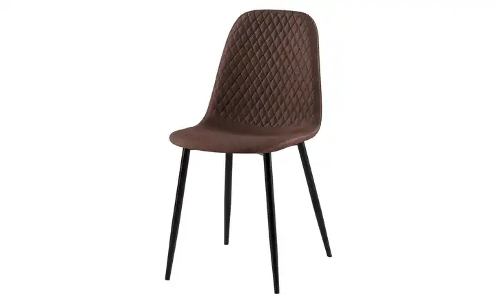 Esszimmerstuhl Stoff Braun, Schwarz