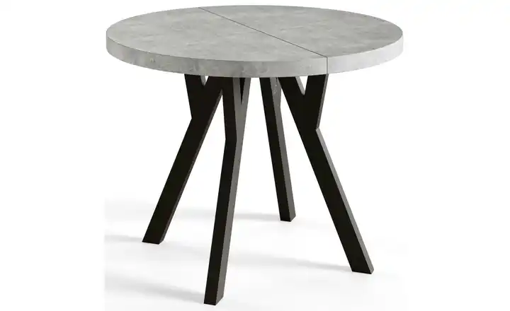 Esstisch ausziehbar Grau 90x90