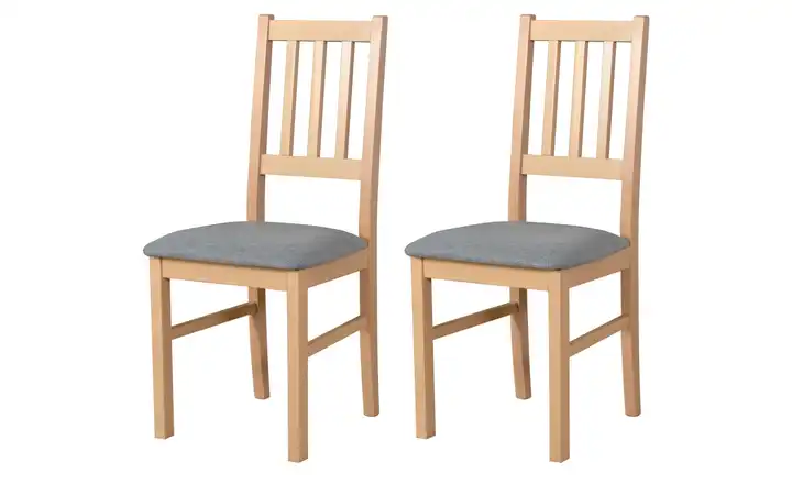 Esszimmerstuhl 2er-Set Eiche Sonoma, Grau