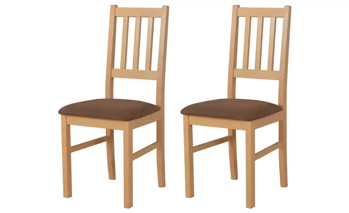 Esszimmerstuhl 2er-Set Eiche Sonoma, Haselnussbraun