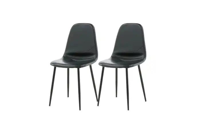  Esszimmerstuhl 2er-Set aus Kunstleder 