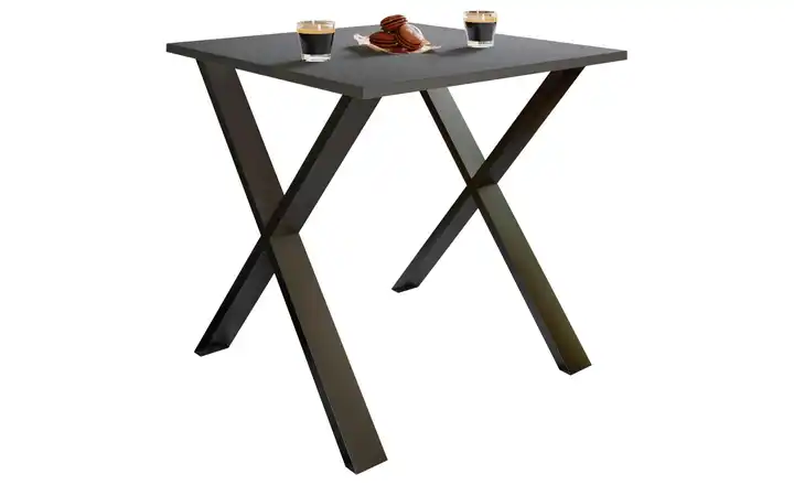 Esstisch Anthrazit, Schwarz 50x80