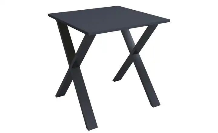 Esstisch Gestell: schwarz Anthrazit, Schwarz 80x80