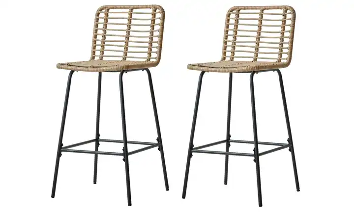 Barhocker 2er-Set Hellbraun