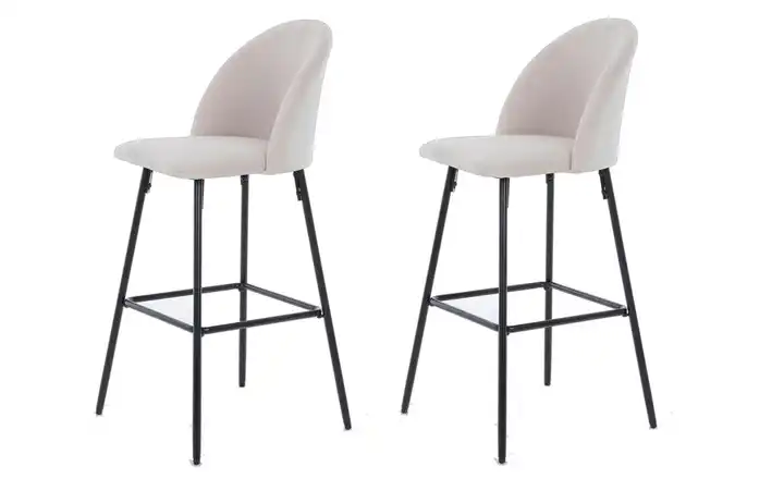 Barhocker 2er-Set Beige