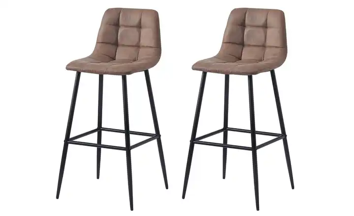 Barhocker 2er-Set Braun