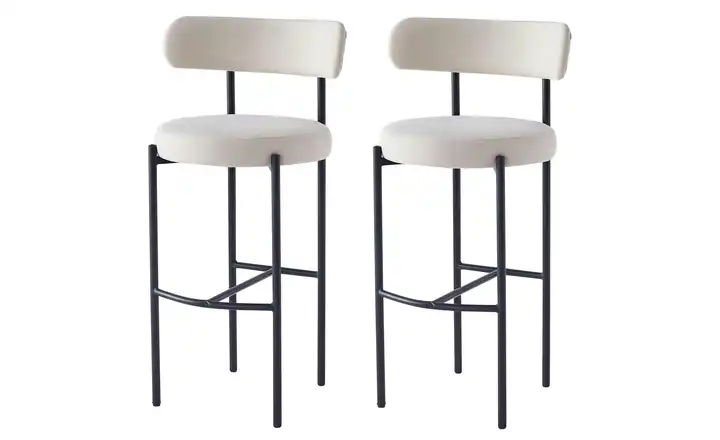 Barhocker 2er-Set Beige