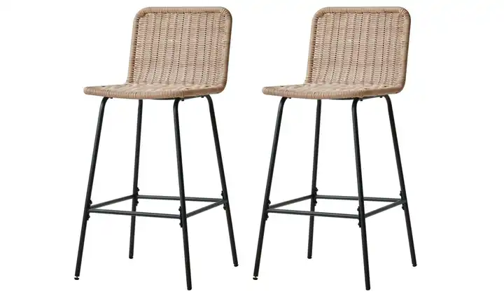 Barhocker 2er-Set Braun