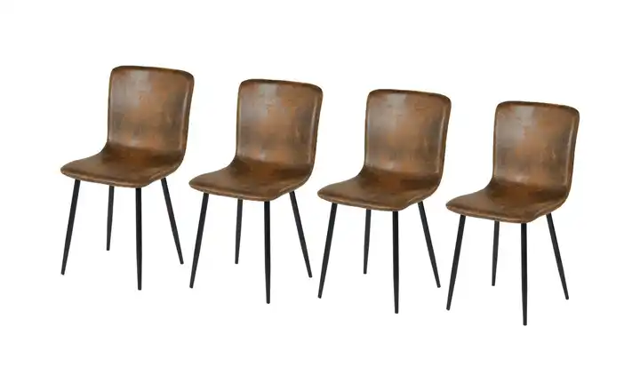 Wildleder Esszimmerstuhl 4er-Set