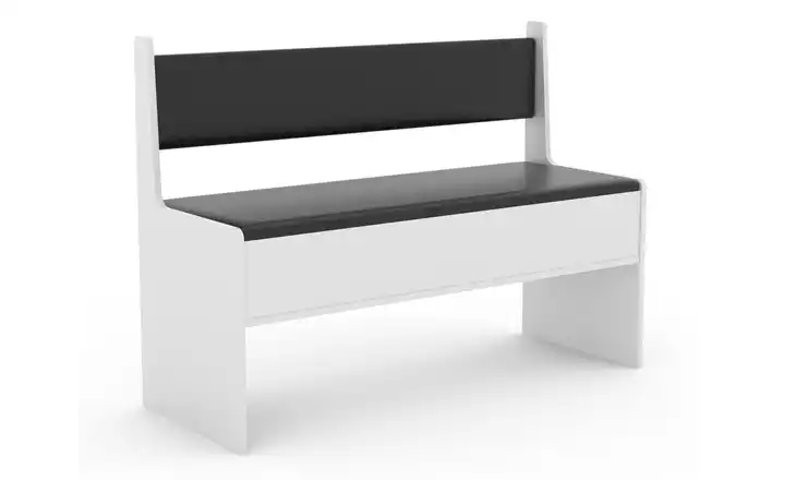 Eckbank  mit Stauraum Weiß 110 cm