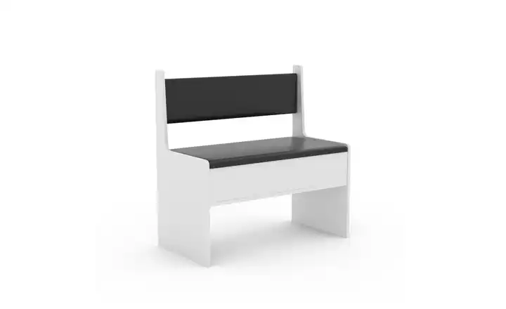 Eckbank  mit Stauraum Weiß 80 cm