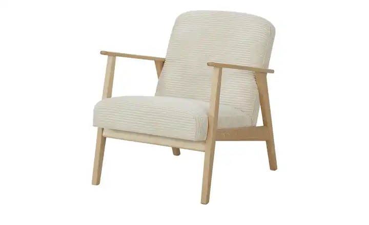 Beige Cordsessel