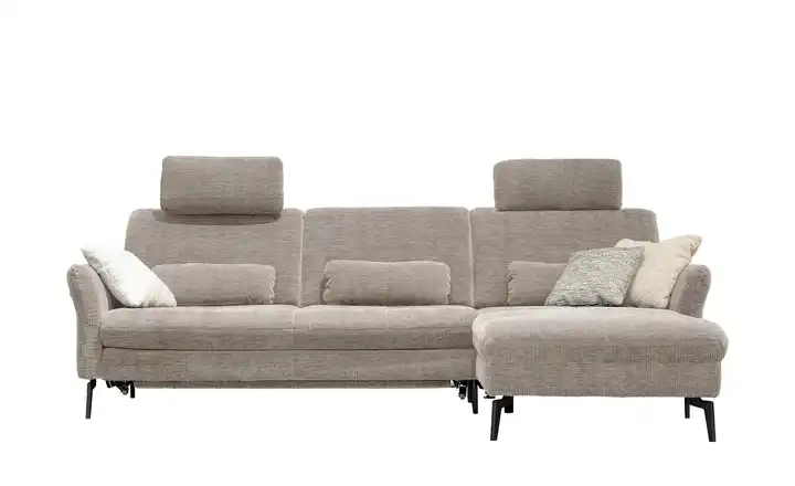 Kollektion Kraft Ecksofa Cord DANTE Steingrau rechts Erweiterte Funktion