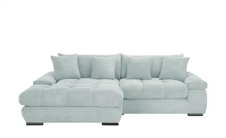 bobb Ecksofa  mit trendigem Cordbezug Hella  links Mintgrün