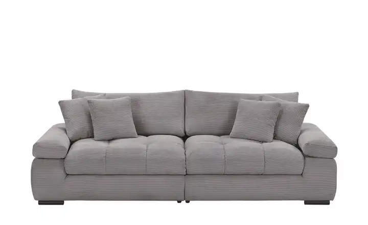 bobb Big Sofa Hella 303 cm Steingrau Cordstoff