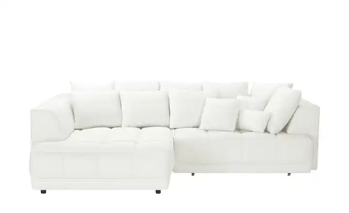 Twist Ecksofa Tiga Weiß links Erweiterte Funktion Mikrofaser