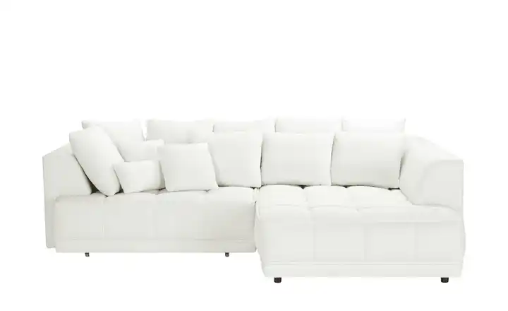 Twist Ecksofa Tiga Weiß rechts Erweiterte Funktion Mikrofaser
