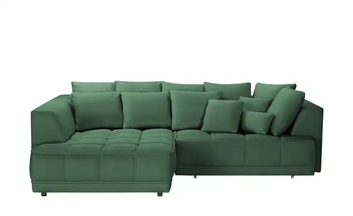 Twist Ecksofa Tiga Flaschengrün links ohne Mikrofaser