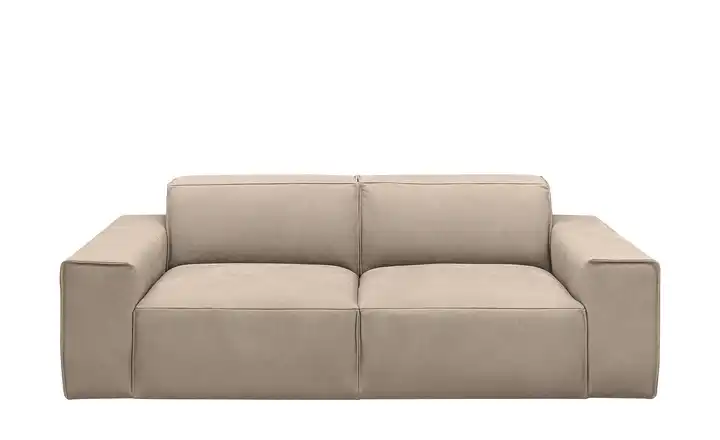Gray & Jones Einzelsofa im Trendstoff Baltic Breeze Sand 2,5 Leder