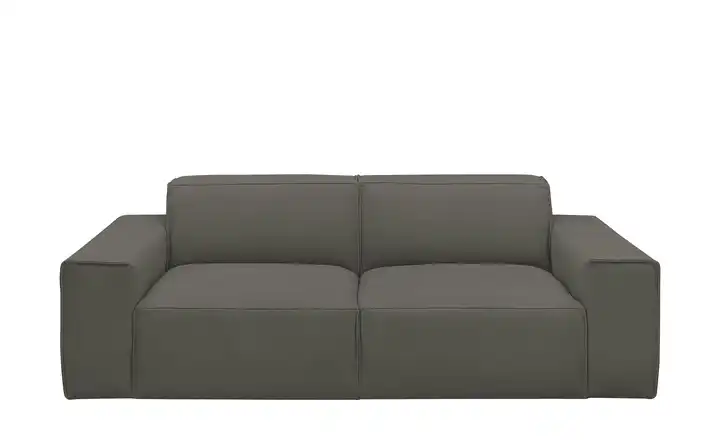 Gray & Jones Einzelsofa im Trendstoff Baltic Breeze Fango 2 Leder