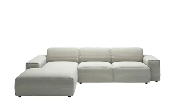 Gray & Jones Ecksofa Baltic Breeze Hellgrau links Cordstoff Armlehne Typ 1
