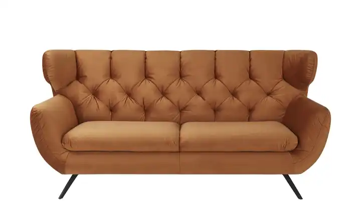 Jette Home Sofa Caldara 2,5 Schwarz Kupferfarben