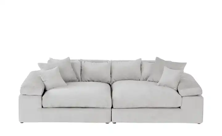 smart Big Sofa Silbergrau Chenille