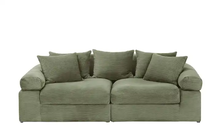 smart Big Sofa Lionore Grün Cordstoff