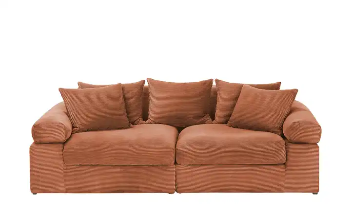 smart Big Sofa Lionore Rostrot Cordstoff
