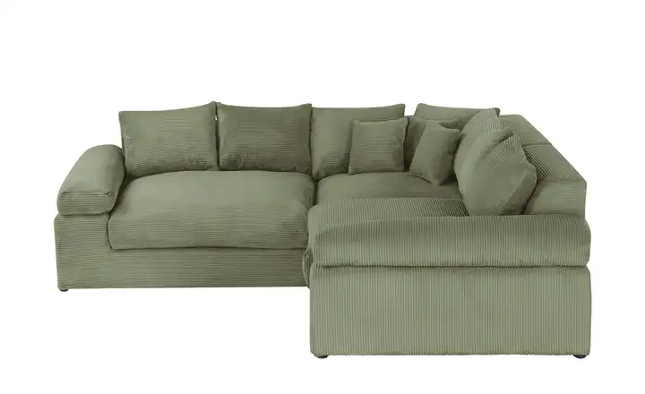smart Ecksofa Lionore Grün Cordstoff