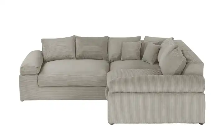 smart Ecksofa Lionore Schlamm Cordstoff